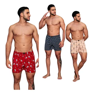 Kit 3 Samba Canção De Liganete Cueca Short Malha Fria Pijama Kit 3 Samba Canção De Liganete Cueca Short Malha Fria Pijama