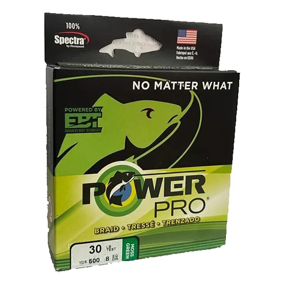 Línea Pesca Power Pro 30 libras 28 mm 500 jardas verde musgo cor verde