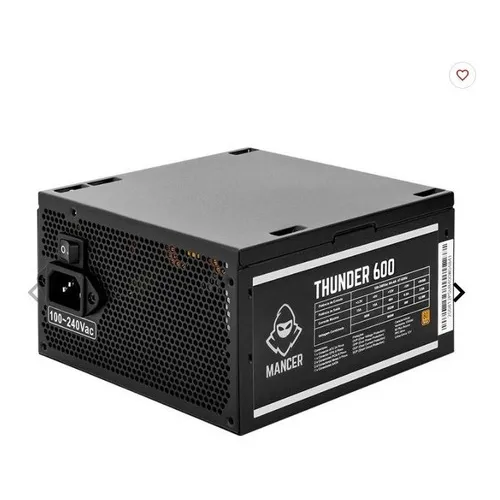 Fonte Mancer Thunder MCR-THR600-BL01 600w 80 Plus Bronze Cor Preto