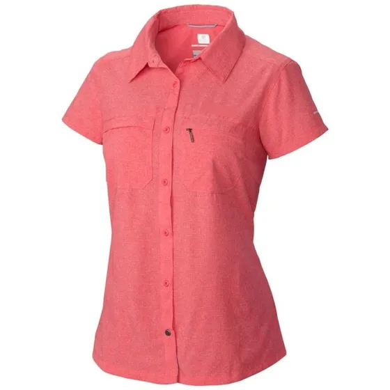 Camisa Dama Columbia Manga Corta Tela Chambray