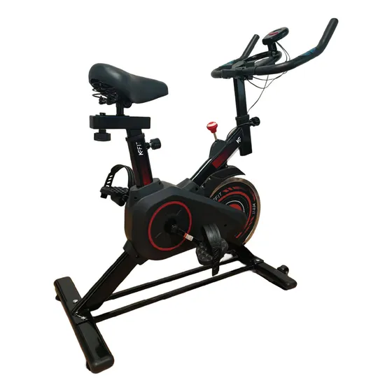Bicicleta Estática Spinning Profesional K-Fit Strong | Niveles de Resistencia personalizables Pantalla LED y Estructura de Acero Reforzado | Soporta hasta 120kg