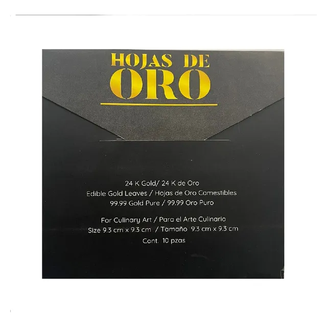 Laminas De Oro 24k 4x4 Cm 10 Pzas Decoración