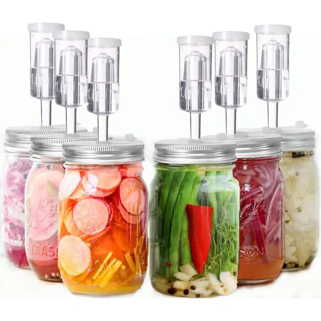 Kit De Fermentación Para Frascos, 6 Tapas Inox Y Accesorios