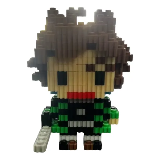 Armable 3d Micro Blocks Tanjiro 9cm 559 Piezas Demon Slayer
