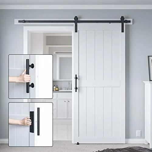 Coshomer Puerta Corredera Madera Mdf 35.8 In 83.9 Kit Para U