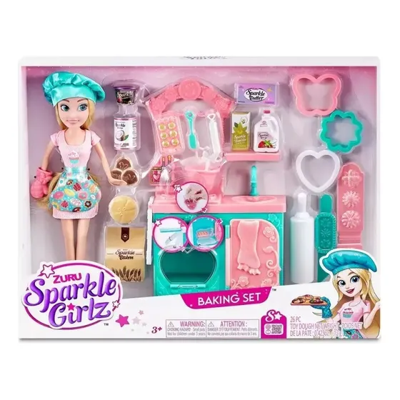 Muñeca Sparkle Girlz. Set Reposteria Con Accesorios.  Mpuy