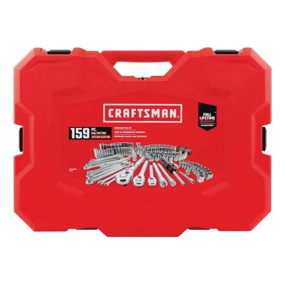 Kit De Herramientas Combinadas Craftsman 159 Pc. Mechanic's Tool Set De 159 Piezas Color Rojo
