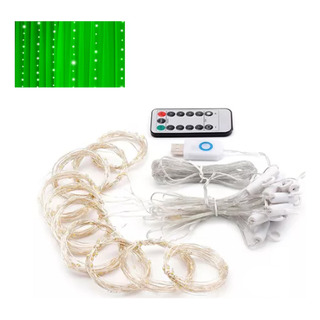 3x3m Blanco Frio Cortina Luces Led Fiesta Navidad Usb 3x3m Blanco Frio Cortina Luces Led Fiesta Navidad Usb