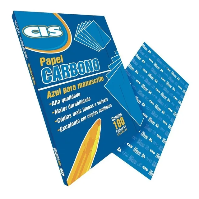 Carbono Papel Manuscrito Azul Cis 100 Folhas