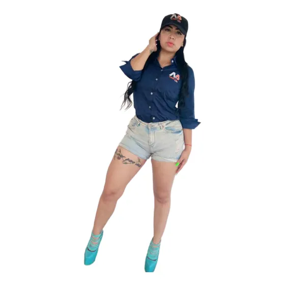 Blusas Camisas Manga 3/4 Stretch Uniformes