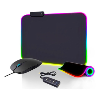 3en1 Mouse Pad Con Luces Lucesadaptador Teclado Gomas Gamer 3en1 Mouse Pad Con Luces Lucesadaptador Teclado Gomas Gamer