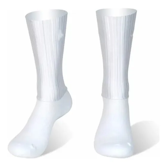 Medias De Ciclismo Aero Color Blanco Y Negro