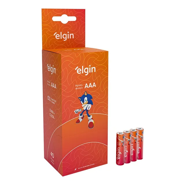 Elgin Zinco Aaa 40 Unidades 3a Pilhas Palito Elgin Zinco Aaa 40 Unidades 3a Pilhas Palito