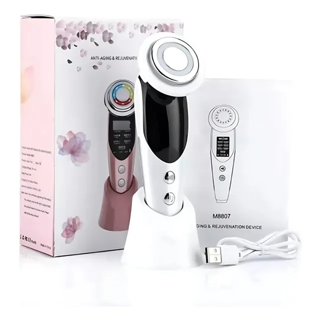 Radiofrecuencia Facial Ems Iones Led Rejuvenecedor Portátil