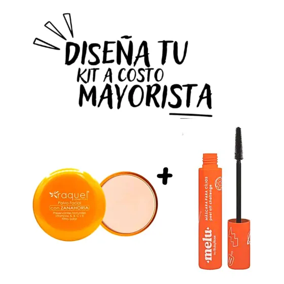 Kit Polvo Compacto Rimel Zanahoria Con Filtro Solar Raquel