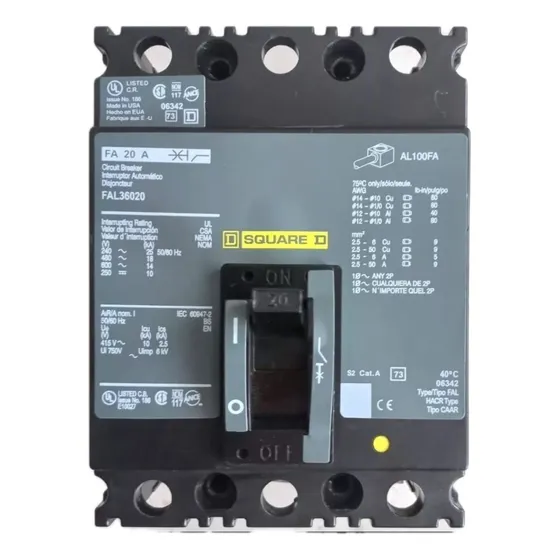 Interruptor Termomagnético Fal36020 3 Polos 600 V. 20 Amper