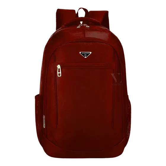 Mochila Bolsa Escolar Masculina Feminina Faculdade Básica Cor Bordô