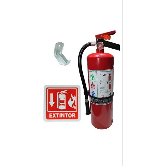 Extinguidor Nuevo Pqs 6.0kg Fuego Abc Con Señaletica Y Base
