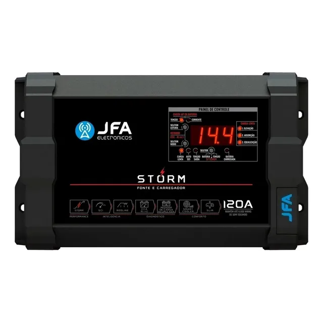 Fonte Automotiva 120a Amperes Jfa Carregador Cor Preto