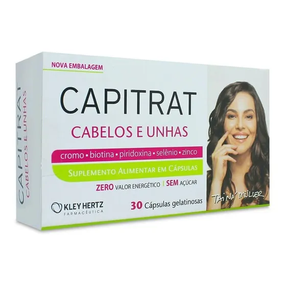 Capitrat Cabelos E Unhas 30 Cápsulas Kley Hertz