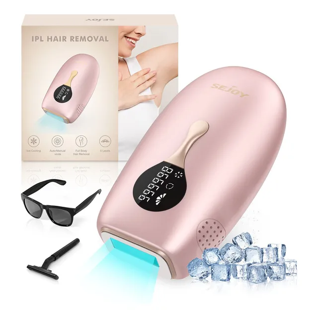 Sejoy Tmy-gree Depiladora Luz Pulsada Láser Ipl Permanente 999,999 Para Corporal Modo Frio Rosa 127v