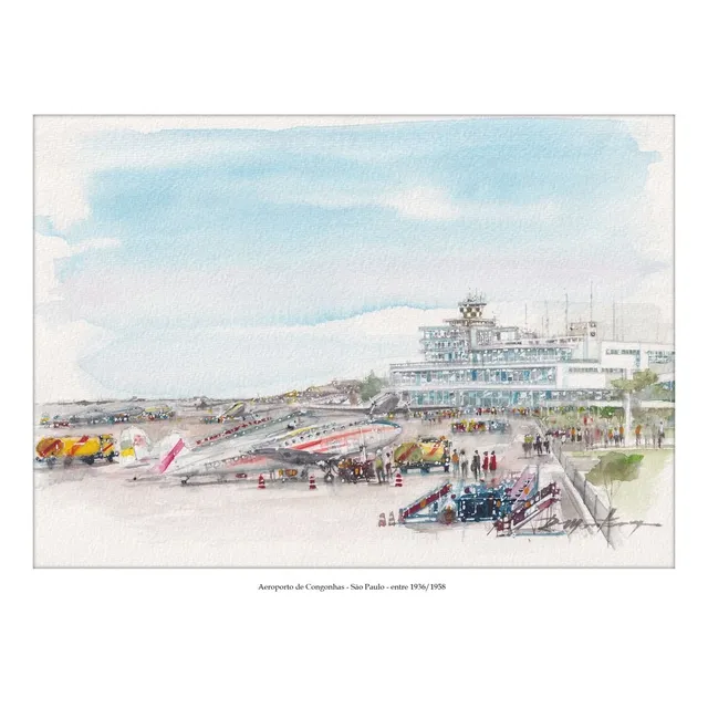 Aeroporto De Congonhas - Aquarela De São Paulo - A2