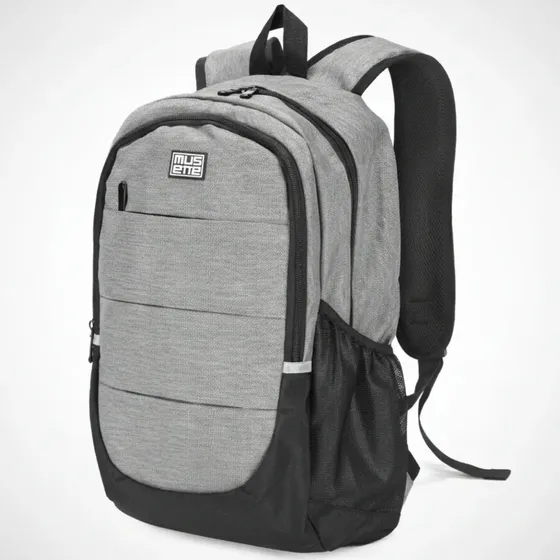 Mochila Porta Notebook 15.6 Urban Oxford Impermeable Viaje Musette Gris 20L