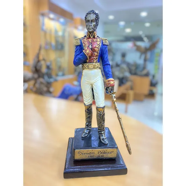 Escultura Pedestre Libertador Simon Bolívar Con Espada/ Base