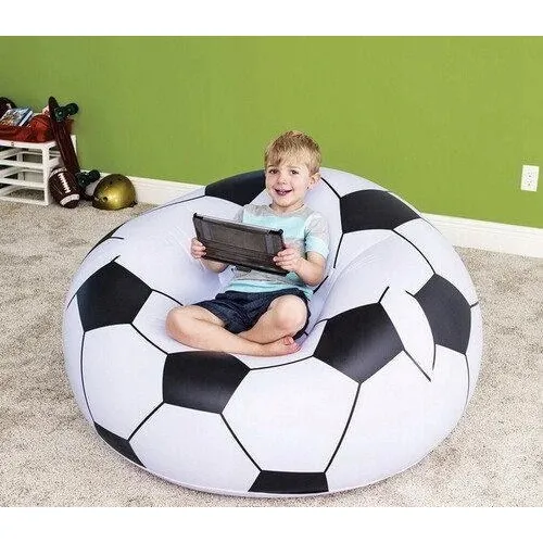 Sillón Puff Silla Inflable De Pelota Balón De Fútbol 