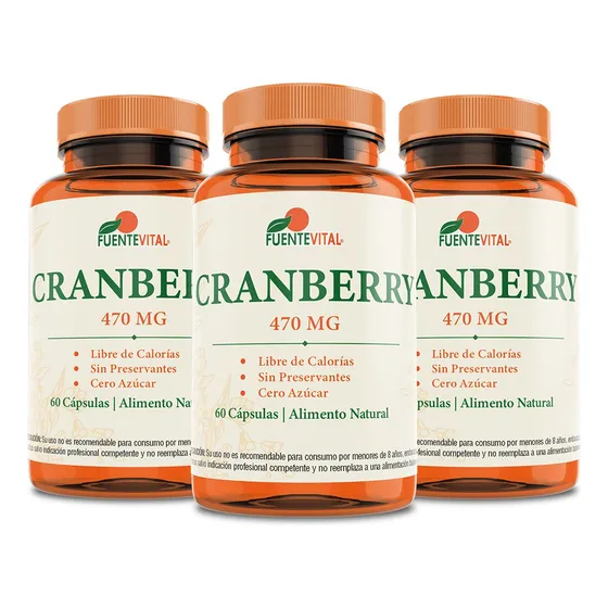 Cranberry Arandano Rojo 60 Cápsulas Plus - 470mg - Oferta X3