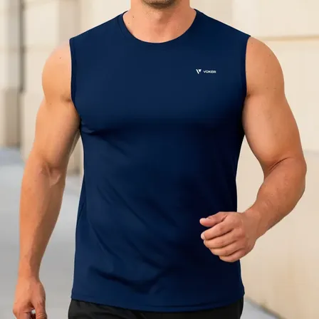 Regata Masculina Algodão Camiseta Lisa Treino Voker Praia