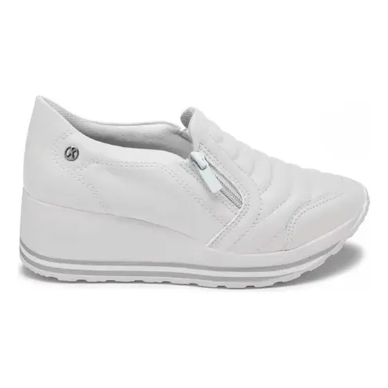 Tenis Feminino Salto Alto Anabela Kolosh Upper Slip On Ziper