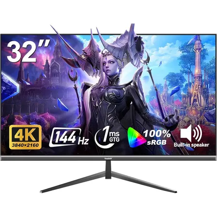 Monitor Gamer Geutolk 32 4k Uhd 144hz 1ms Ips Alto-falante Preto 127/220v