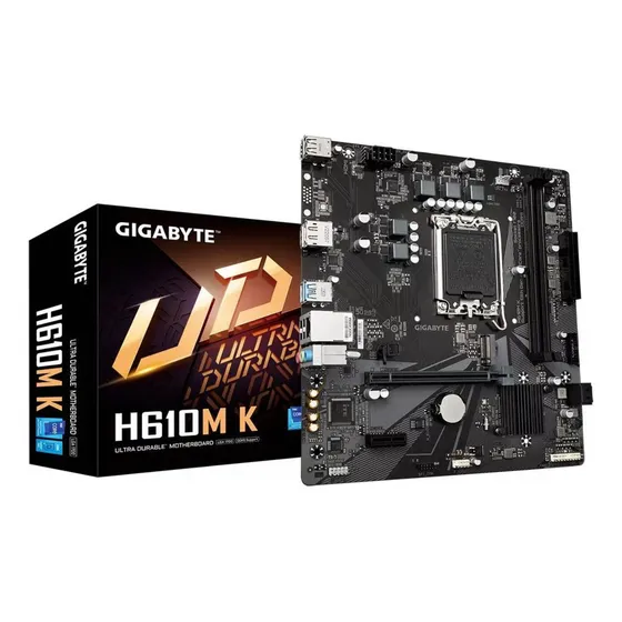 Placa Mãe Gigabyte H610m K Ddr5 Lga 1700 Micro Atx Cor Preto