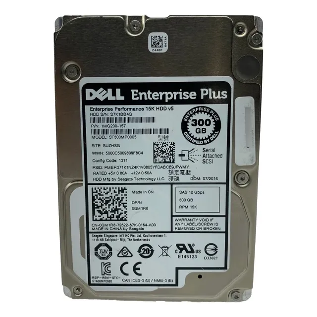 Z12 Disco Duro Dell 300gb Sas 0gm1r8 Servidor St300mp0005