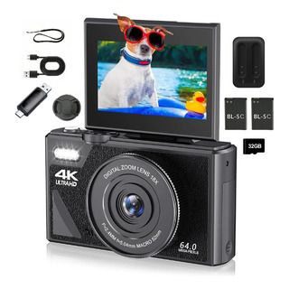 Cámara Digital 4k 64mp Cámara Vlog Pantalla Rotación 180° Cámara Digital 4k 64mp Cámara Vlog Pantalla Rotación 180°