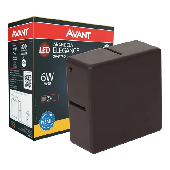 Arandela Externa 4 Fachos Led Integrado Elegance Quattro 6w