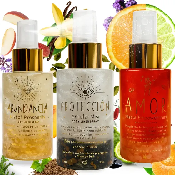 Kit Perfumes Mujer Abundancia, Protección, Amor-edp-cuarzos