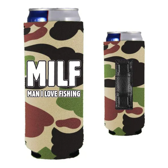Milf Man I Love Pesca Magnetico Slim Can Coolie 1 Camo