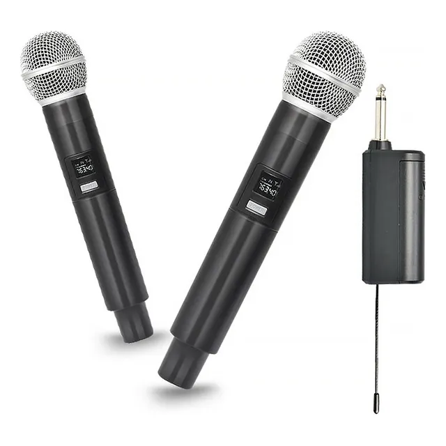 Microfono Gochanmi Sm58 Universal 2 Inalambrico Recargable Color Negro