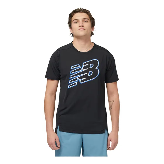 Remera New Balance De Hombre -graphic Accelerate- Mt23224mib