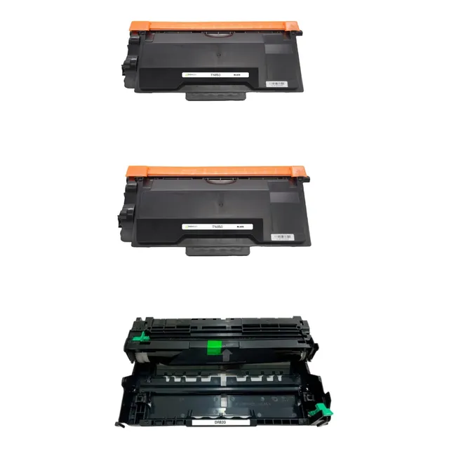 Kit 2 Tóner Tn850 Y 1 Tambor Dr820 Compatible Con Brother