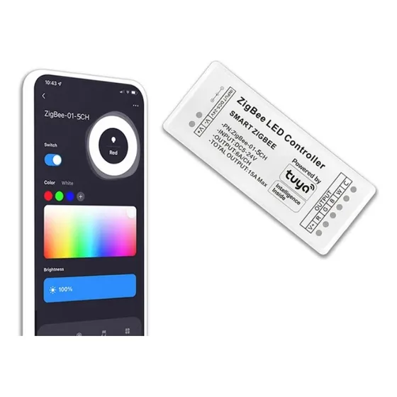 Controlador Fita Led Zigbee 6 Vias Rgbcct Colorido E Branco