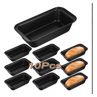 Set 10 Pzs Molde Para Panque Pan De Caja Antiadherente Horno Set 10 Pzs Molde Para Panque Pan De Caja Antiadherente Horno