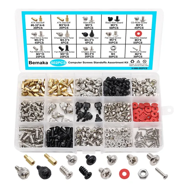 Juego De 502 Tornillos Y Separadores Para Computadora