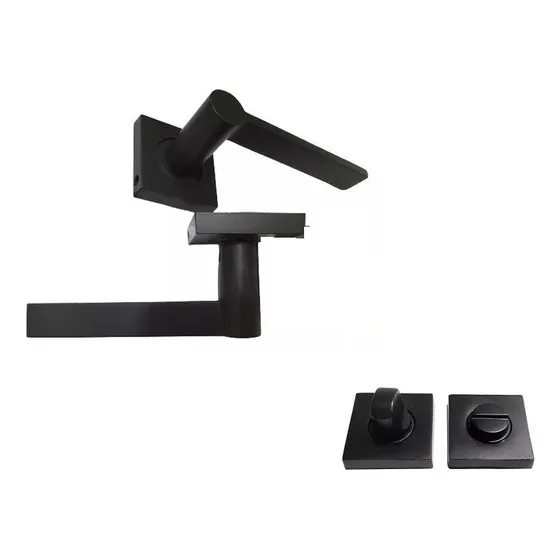 Manija Doble Balancin Aqua Quadra 42294g Negro-herrajes Baño