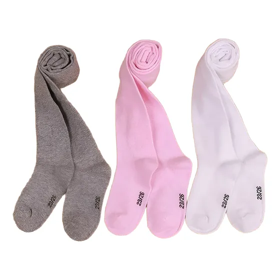 Kit Com 3 Meia-calça Infantil Inverno Colorida Fio 40