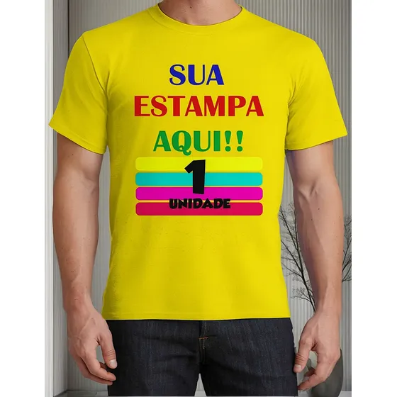 Camiseta Camisa Personalizada Algodão Sua Ideia Logo empresa