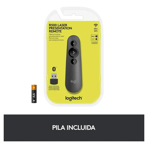 Apuntador Laser Logitech R500s Led Rojo 640-660nm