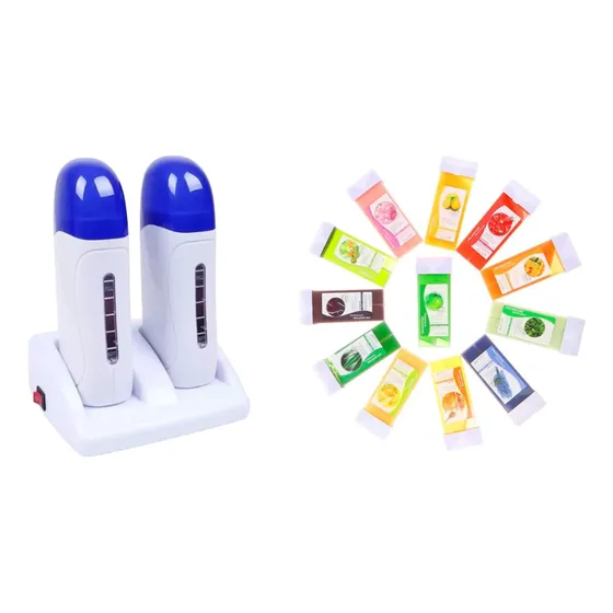 Kit Depilatorio Fundidor Doble Roll On + 2 Cartuchos De Cera